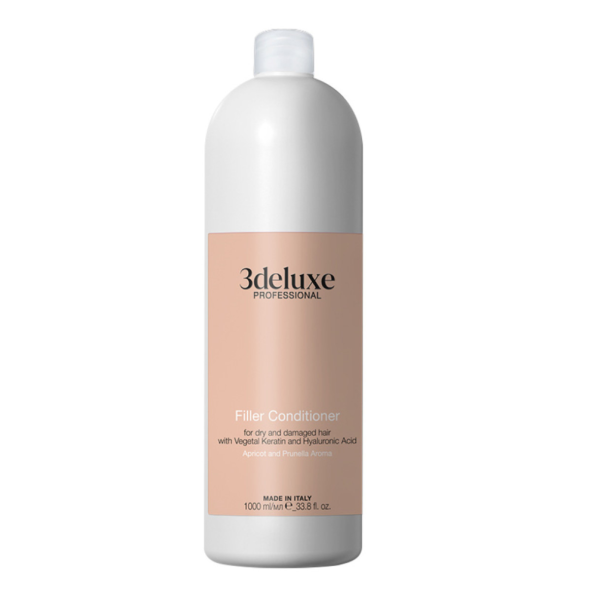 Уплътняващ балсам с кератин и хиалуронова киселина 3Deluxe Рrofessional Filler Conditioner 1000ml Уплътняващ балсам с кератин и хиалуронова киселина 3Deluxe Рrofessional Filler Conditioner 1000ml