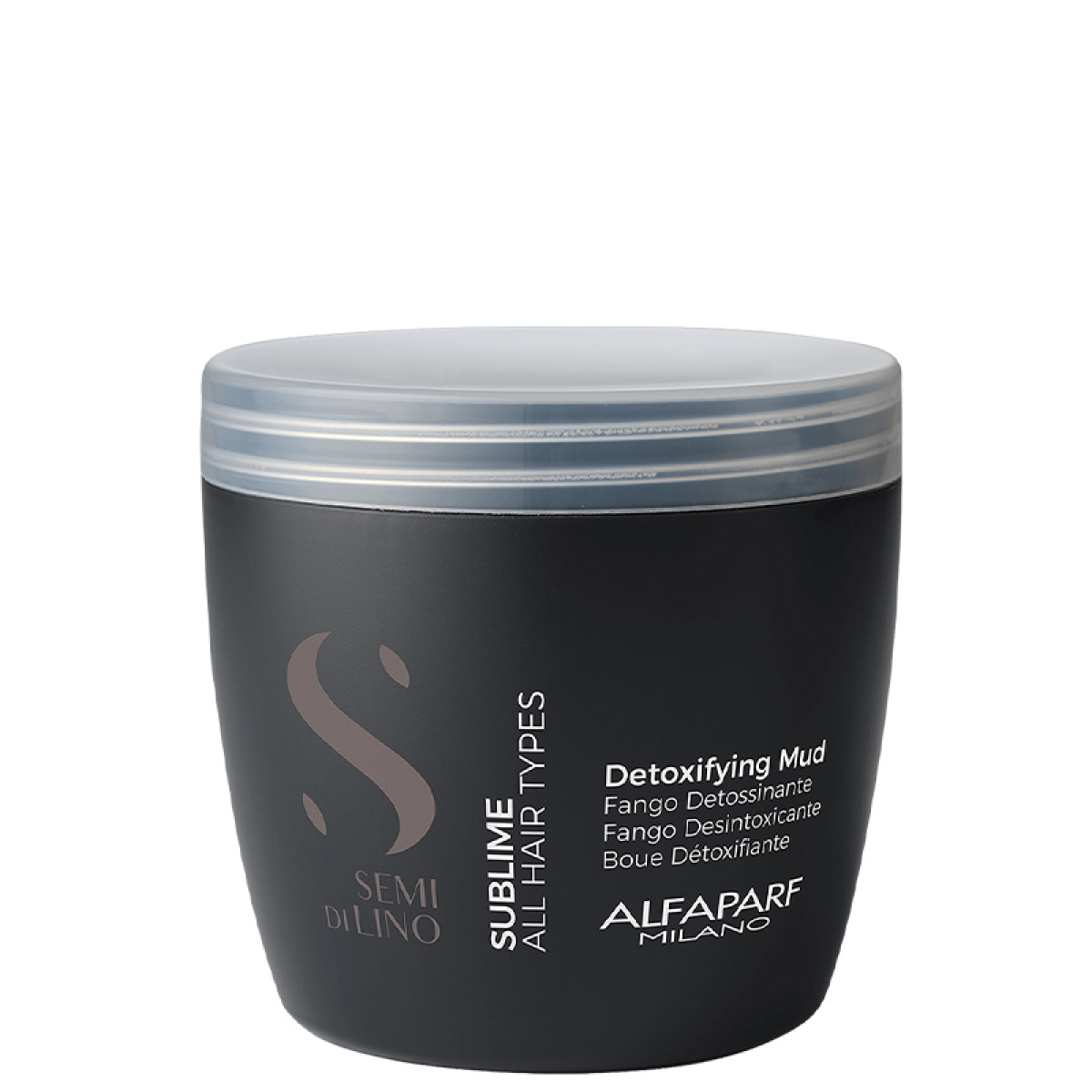 Дълбоко почистваща и детоксикираща глина за всеки тип коса ALFAPARF SEMI DI LINO SUBLIME DETOXIFYING MUD 500ml