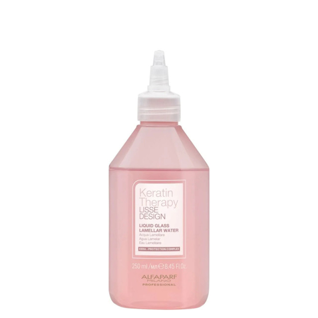 Ламеларна вода за изключителен блясък ALFAPARF LISSE DESIGN KERATIN THERAPY LIQUID GLASS LAMELLAR WATER 250 ml