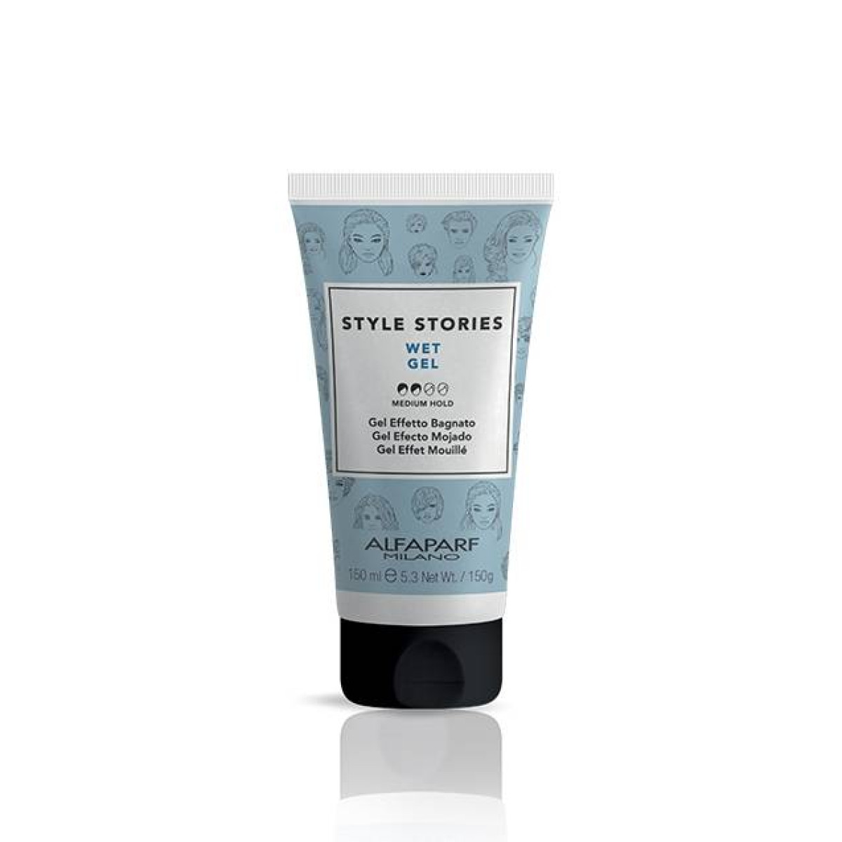 Гел с мокър ефект и средна фиксация ALFAPARF Style Stories Wet Gel 150ml