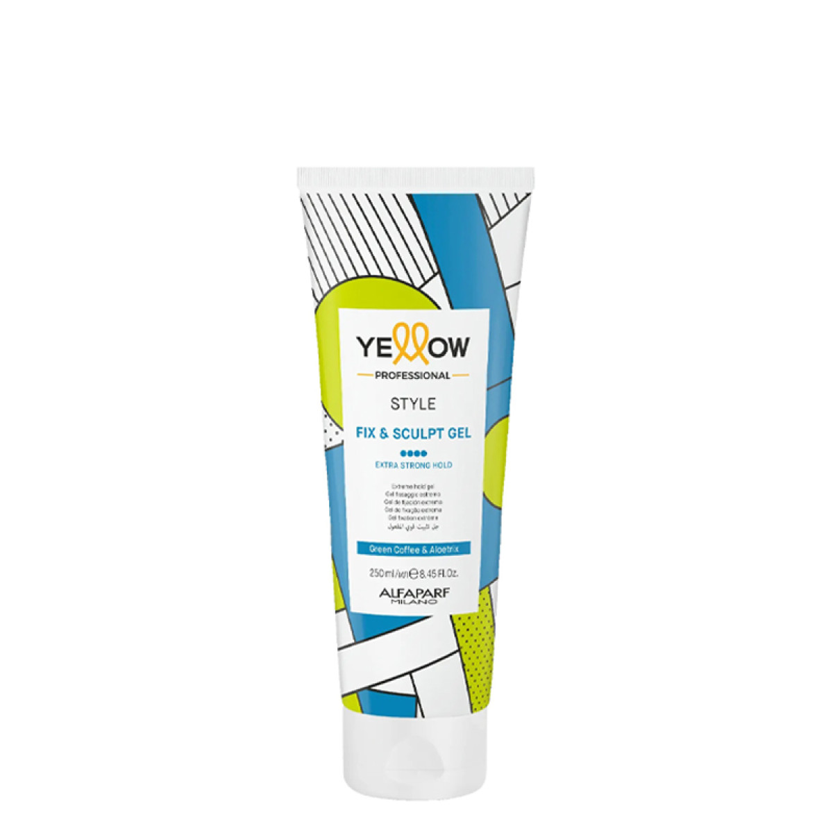 Гел с много силна фиксация и UV филтри Yellow Fixing Gel Strong Hold 250ml Гел с много силна фиксация и UV филтри Yellow Fixing Gel Strong Hold 250ml