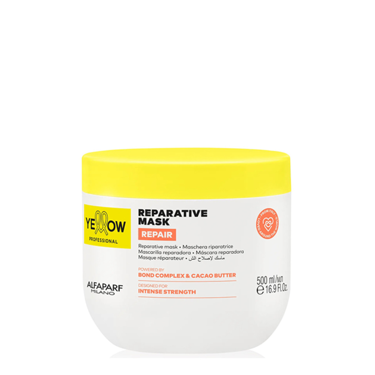 Възстановяваща маска за увредена и изтощена коса Yellow Repair Mask 500ml Възстановяваща маска за увредена и изтощена коса Yellow Repair Mask 500ml