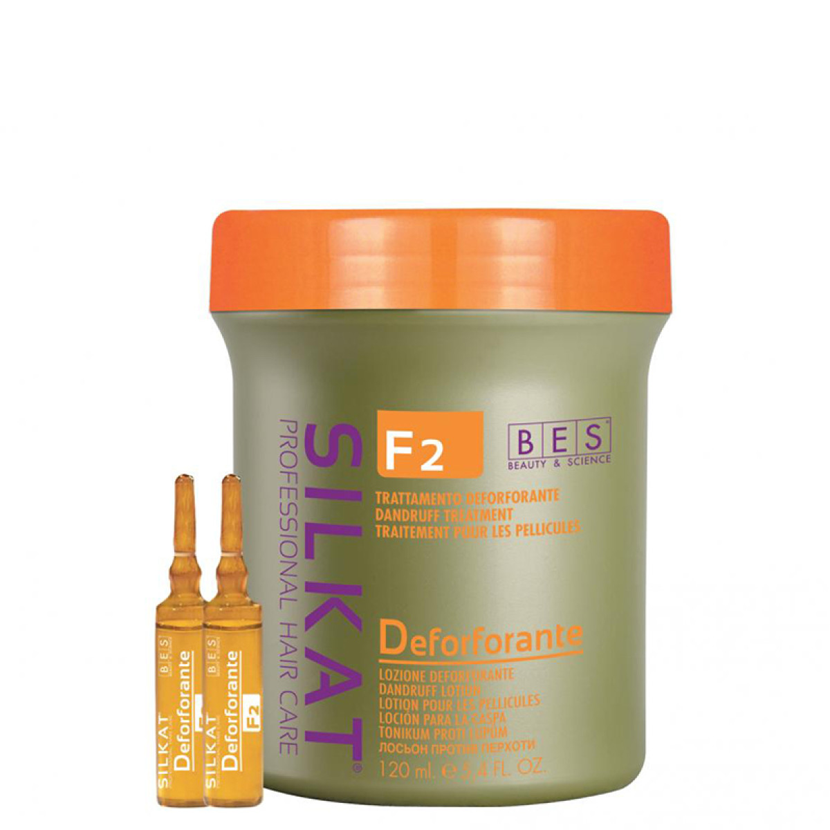 Активен лосион против пърхот BES Silkat Anti-Dandruff Treatment Active Lotion F2 12х10ml Активен лосион против пърхот BES Silkat Anti-Dandruff Treatment Active Lotion F2 12х10ml