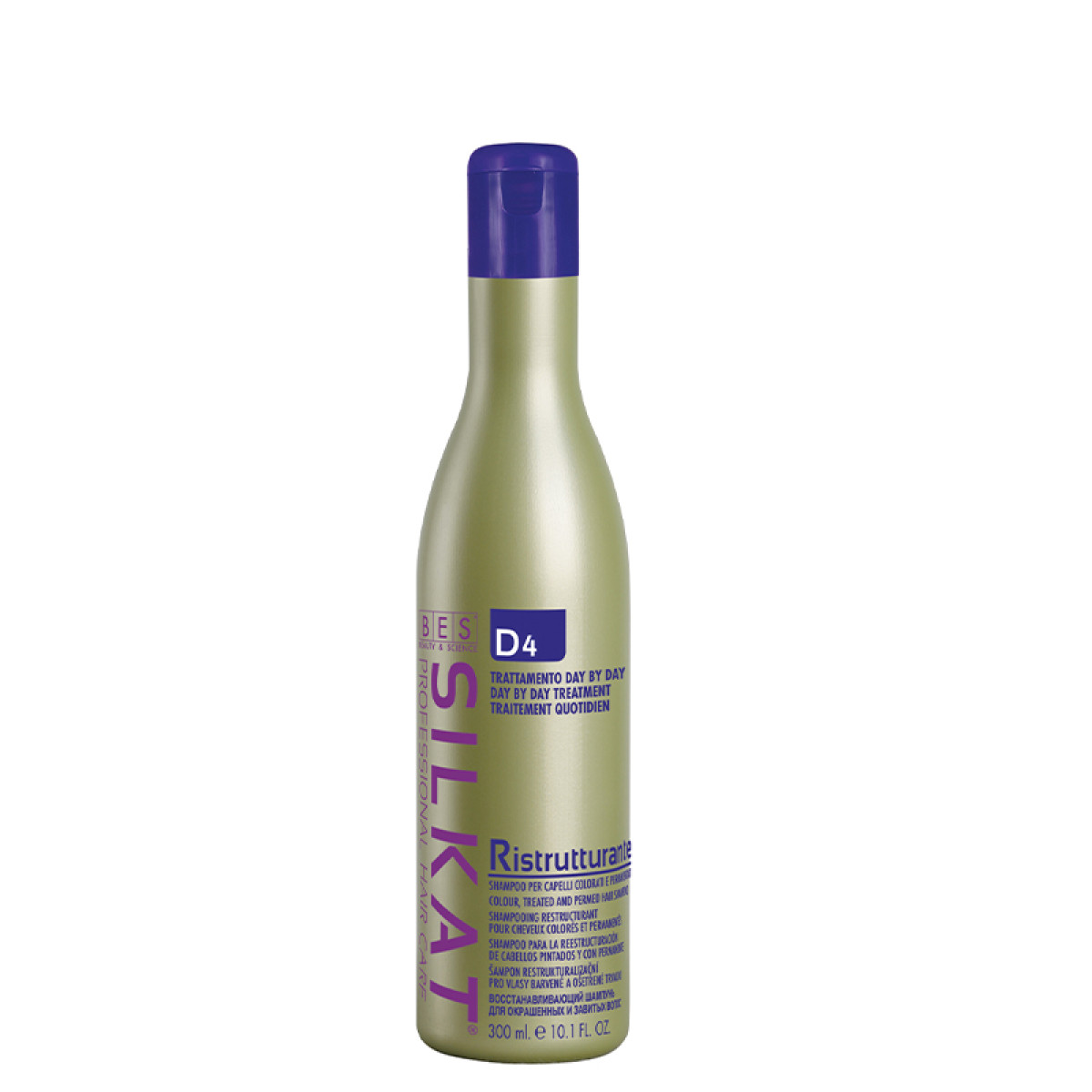 Възстановявящ шампоан за третирана и увредена коса BES Silkat Ristrutturante Shampoo D4 300ml