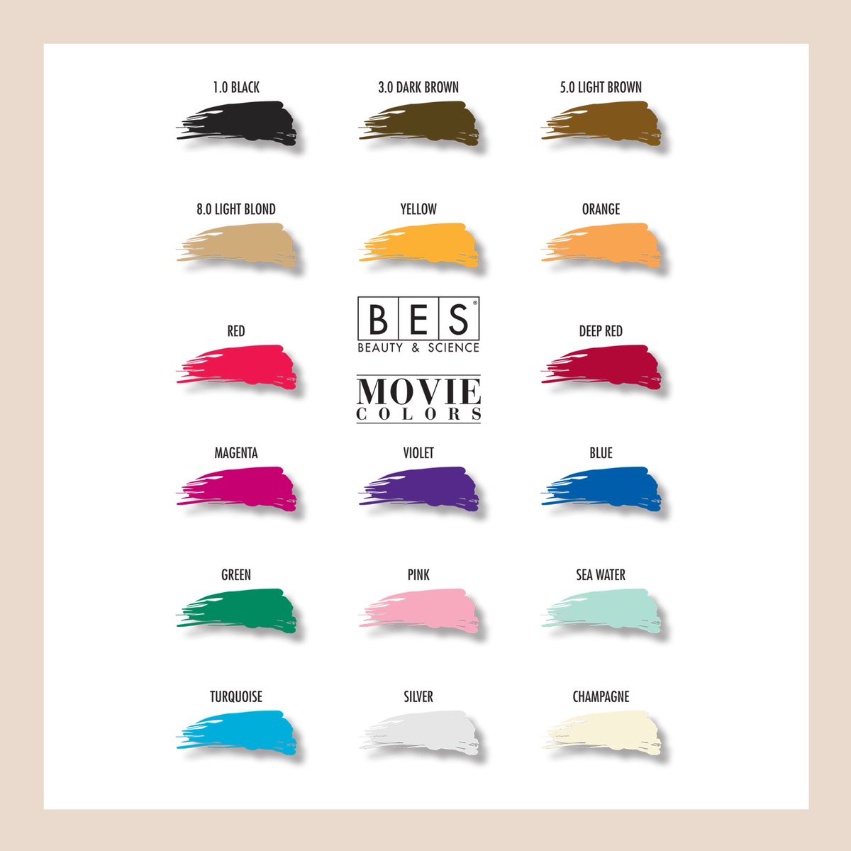 Директен оцветяващ крем BES Movie Colors 170ml