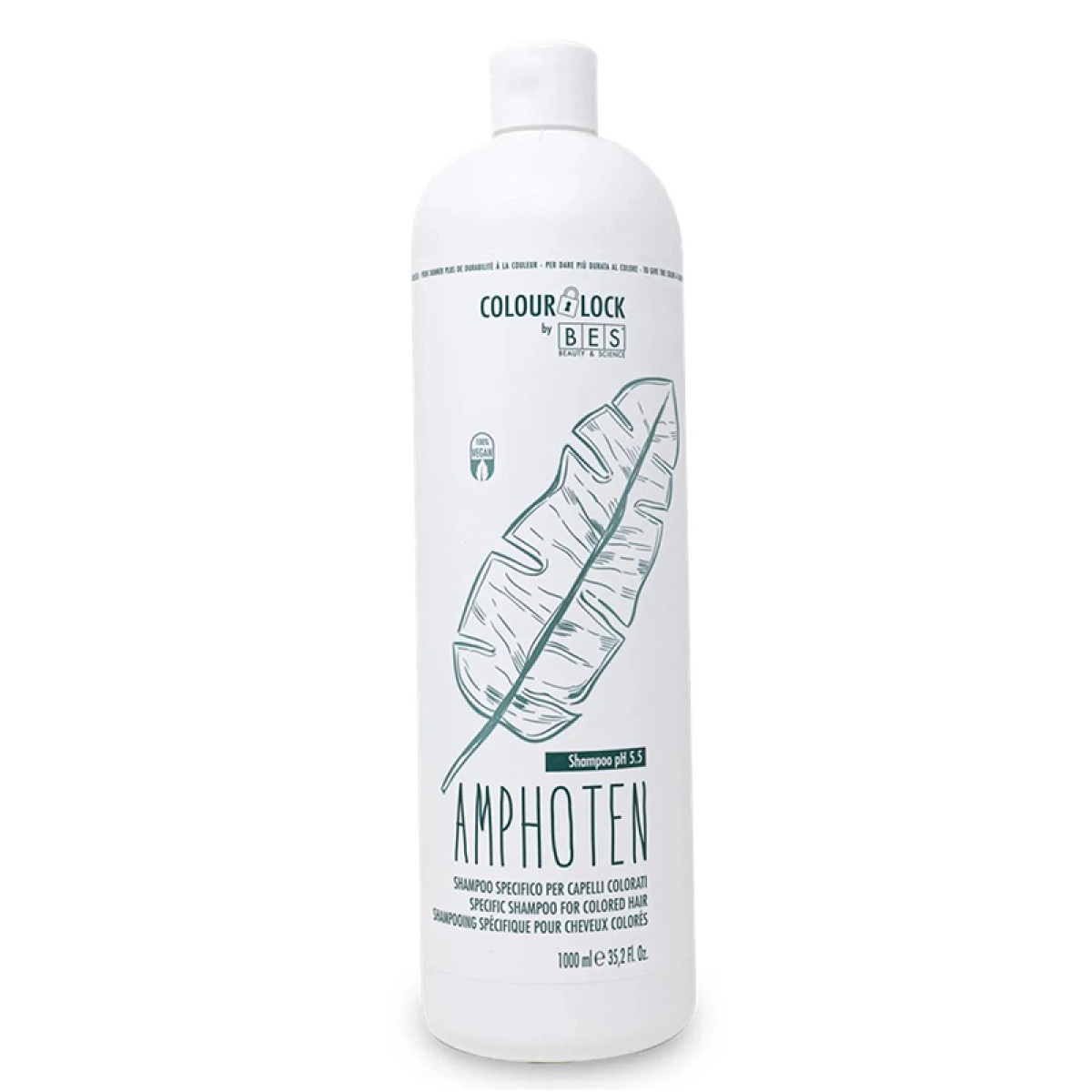 Киселинен безсулфатен шампоан за боядисана коса BES Colour Lock Amphoten Shampoo 1000ml