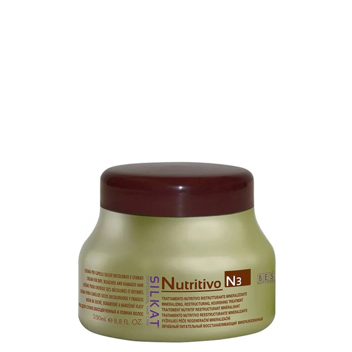 Подхранваща маска за суха и изтощена коса BES Silkat Nutritivo Mask N3 250ml Подхранваща маска за суха и изтощена коса BES Silkat Nutritivo Mask N3 250ml