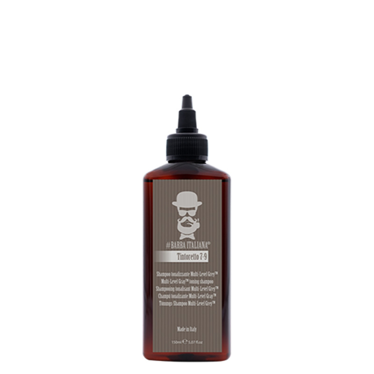 Тонизиращ шампоан за мъже Barba Italiana Tintoretto 7-9 Multi Level Gray Tonig Shampoo 150ml