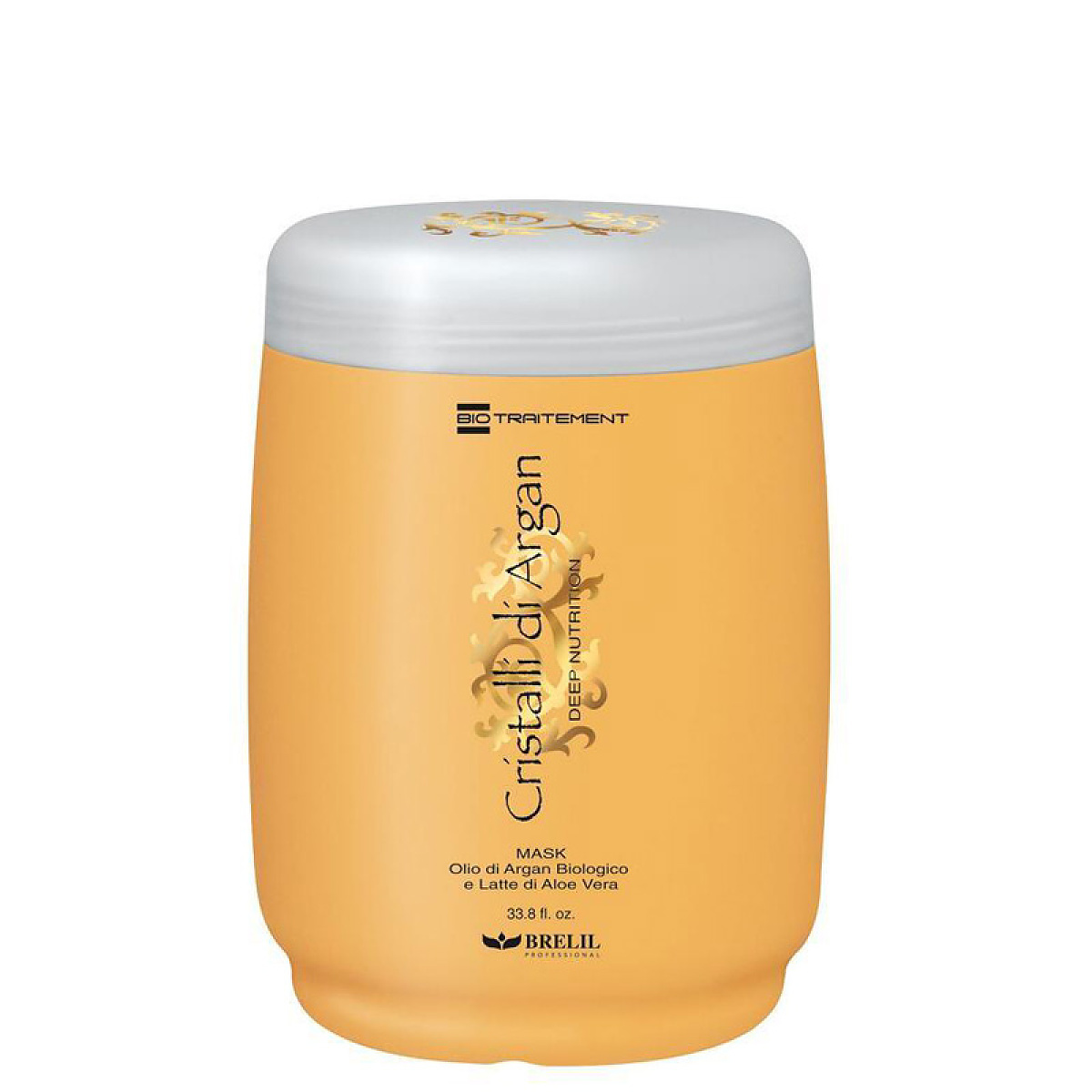 Дълбоко подхранваща маска с арганово масло и алое вера Brelil Cristalli Di Argan Deep Nutrition Mask 1000ml