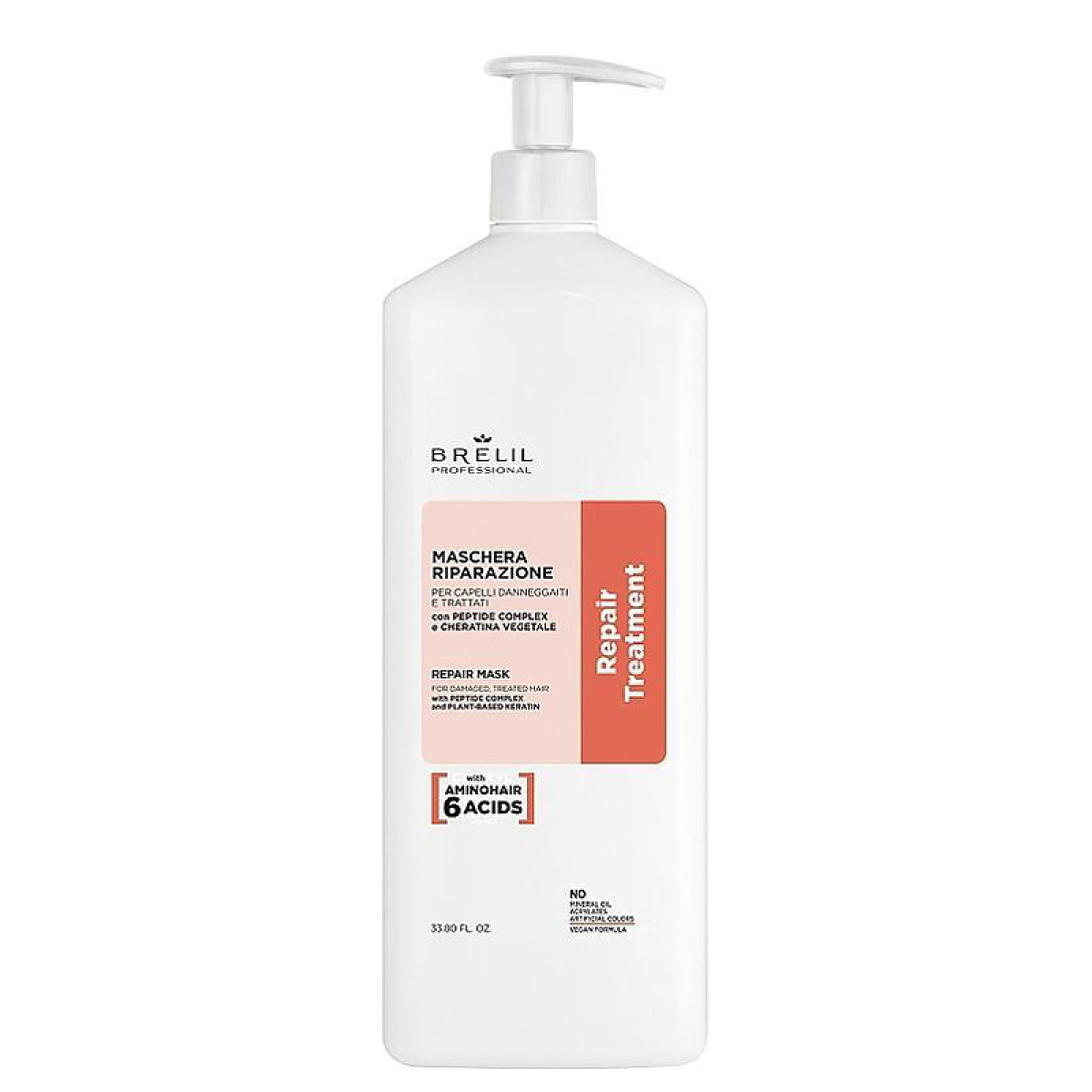 Възстановяваща маска с пептиден комплекс и кератин Brelil Repair Mask 1000ml