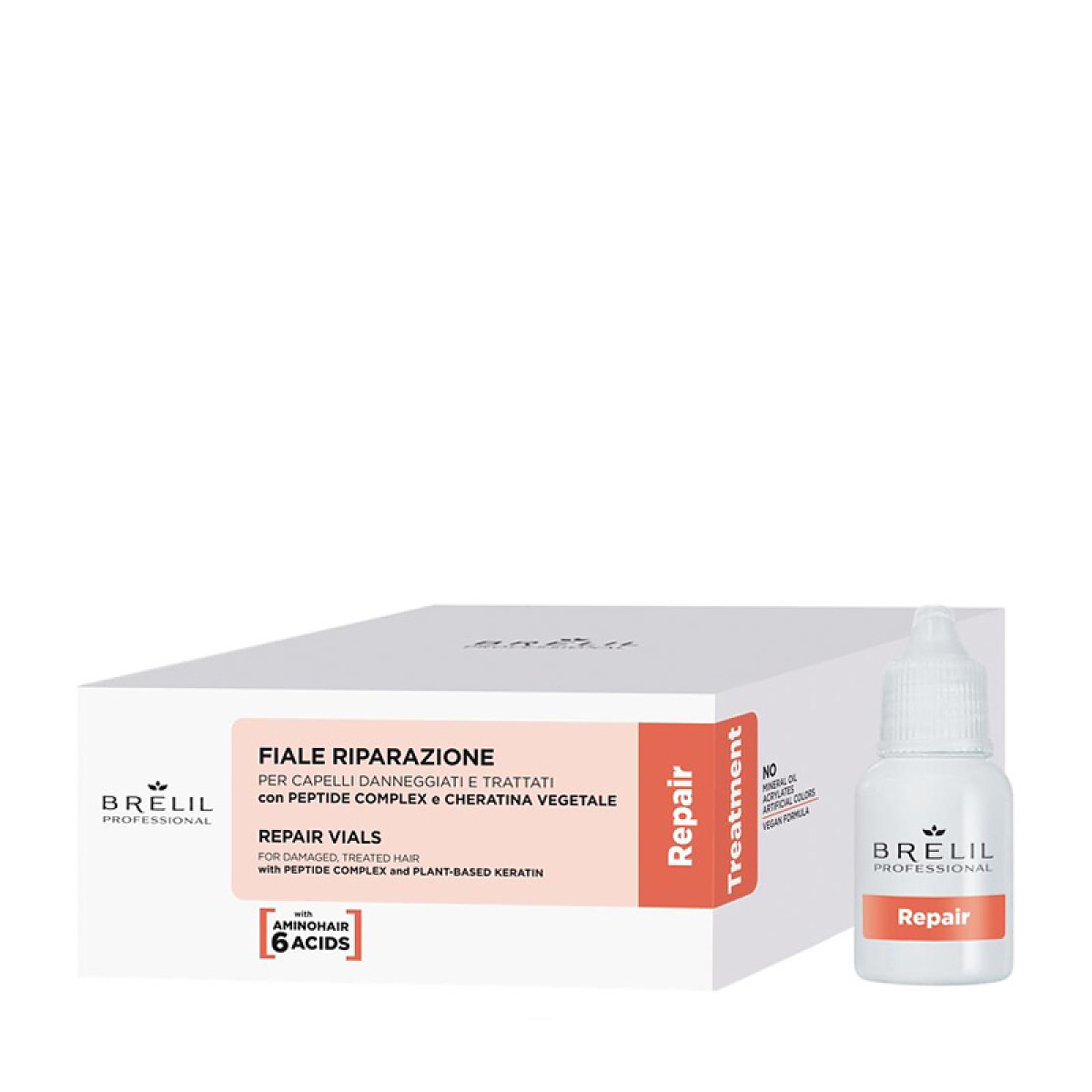 Възстановяващи ампули за увредена и третирана коса Brelil Repair Vials 12x7ml