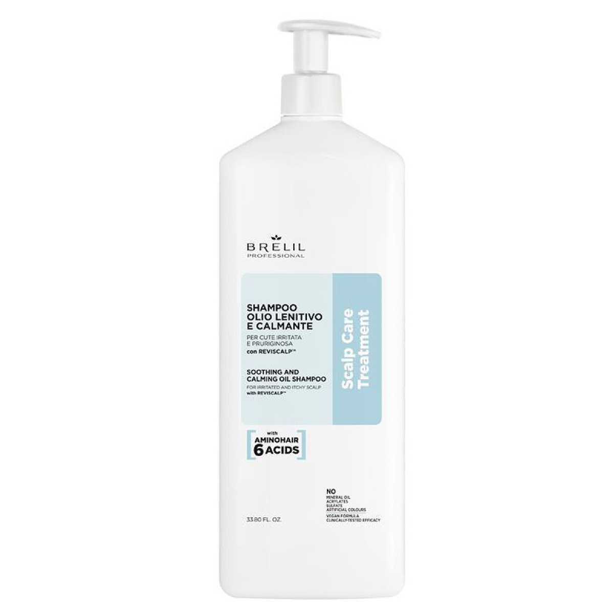 Успокояващ шампоан за чувствителен скалп Brelil Scalp Care Calming Shampoo 1000ml Успокояващ шампоан за чувствителен скалп Brelil Scalp Care Calming Shampoo 1000ml