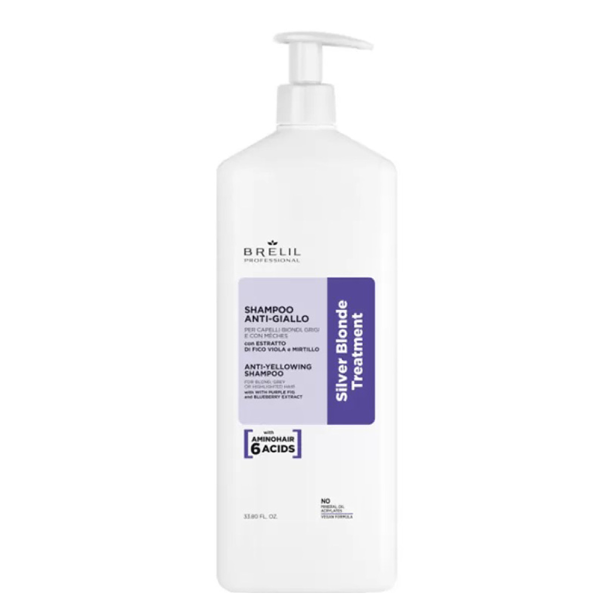 Матиращ шампоан Brelil Silver Blonde Anti-Yellow Shampoo 1000ml Матиращ шампоан Brelil Silver Blonde Anti-Yellow Shampoo 1000ml