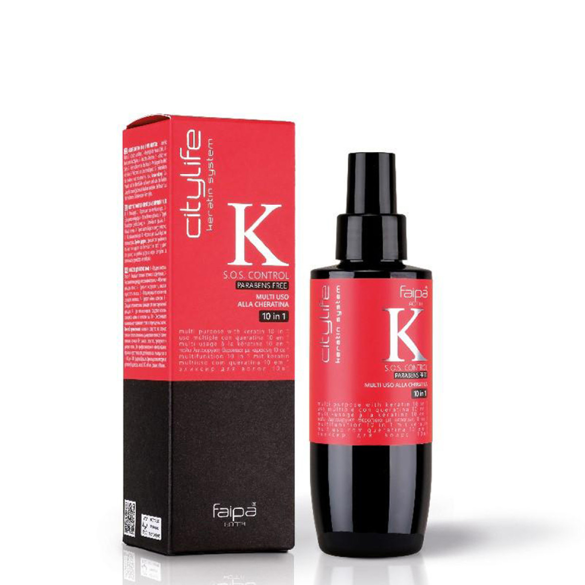 Мултифункционален крем с кератин 10 в 1 Faipa Citylife Keratin SOS Control Cream 150ml