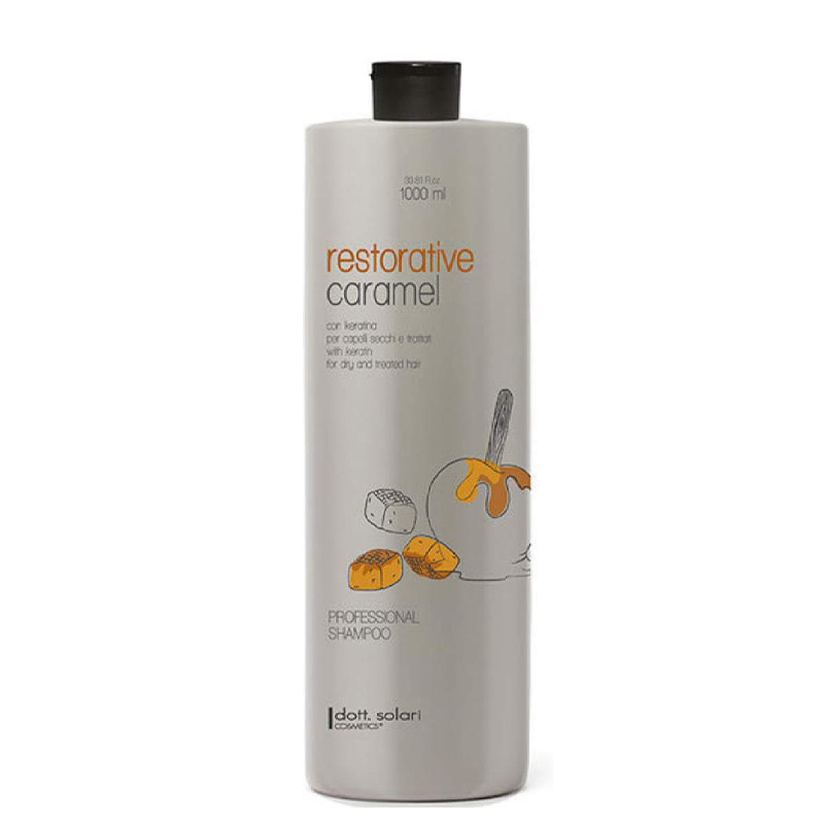 Възстановяващ шампоан с кератин Dott. Solari Cosmetics Restorative Caramel Shampoo 1000ml Възстановяващ шампоан с кератин Dott. Solari Cosmetics Restorative Caramel Shampoo 1000ml