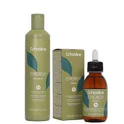 Комплект против косопад за тънка и слаба коса Echosline Energy 300/125ml Комплект против косопад за тънка и слаба коса Echosline Energy 300/125ml
