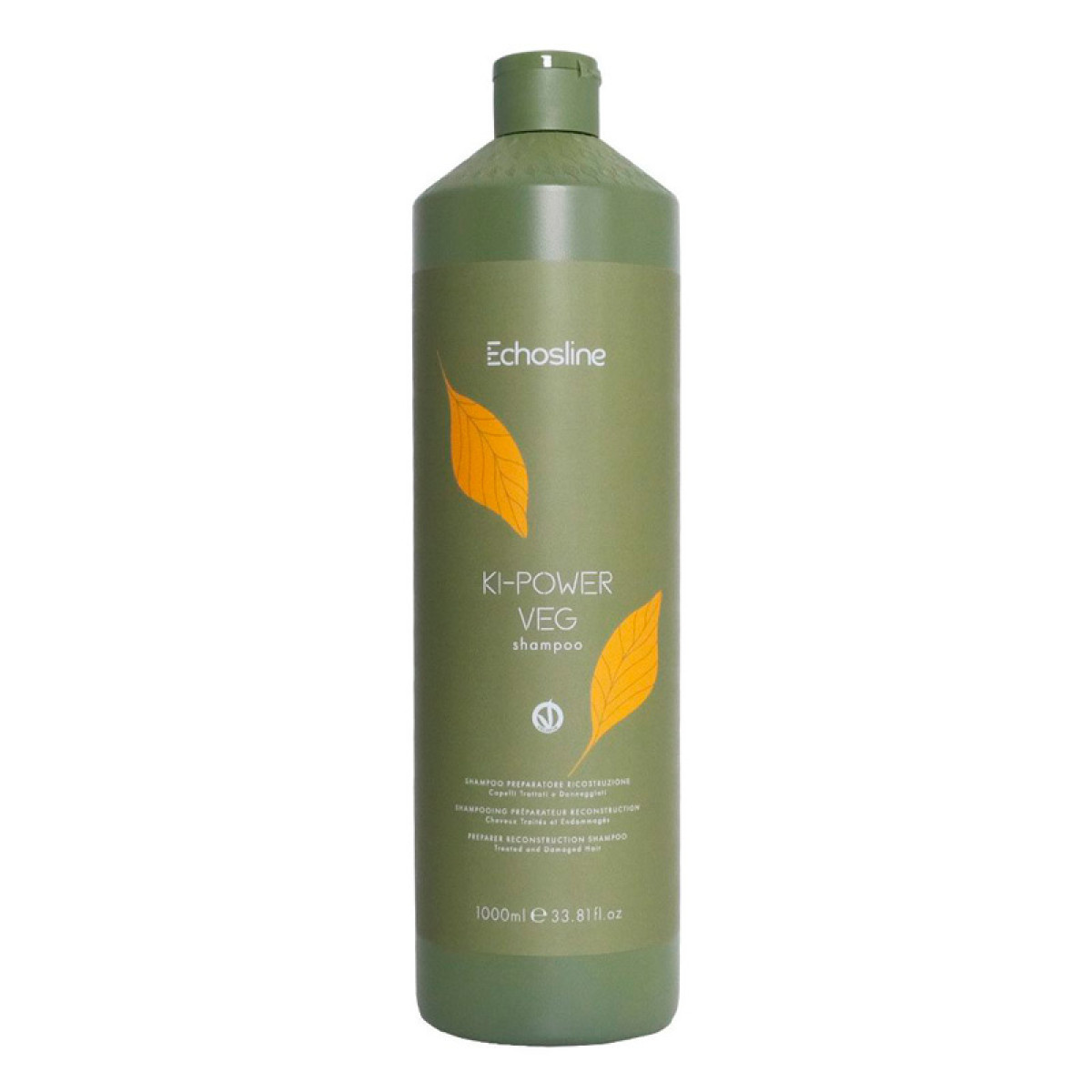 Възстановяващ шампоан с кератин и масло от карите ECHOSLINE Ki-Power Veg Shampoo 1000ml
