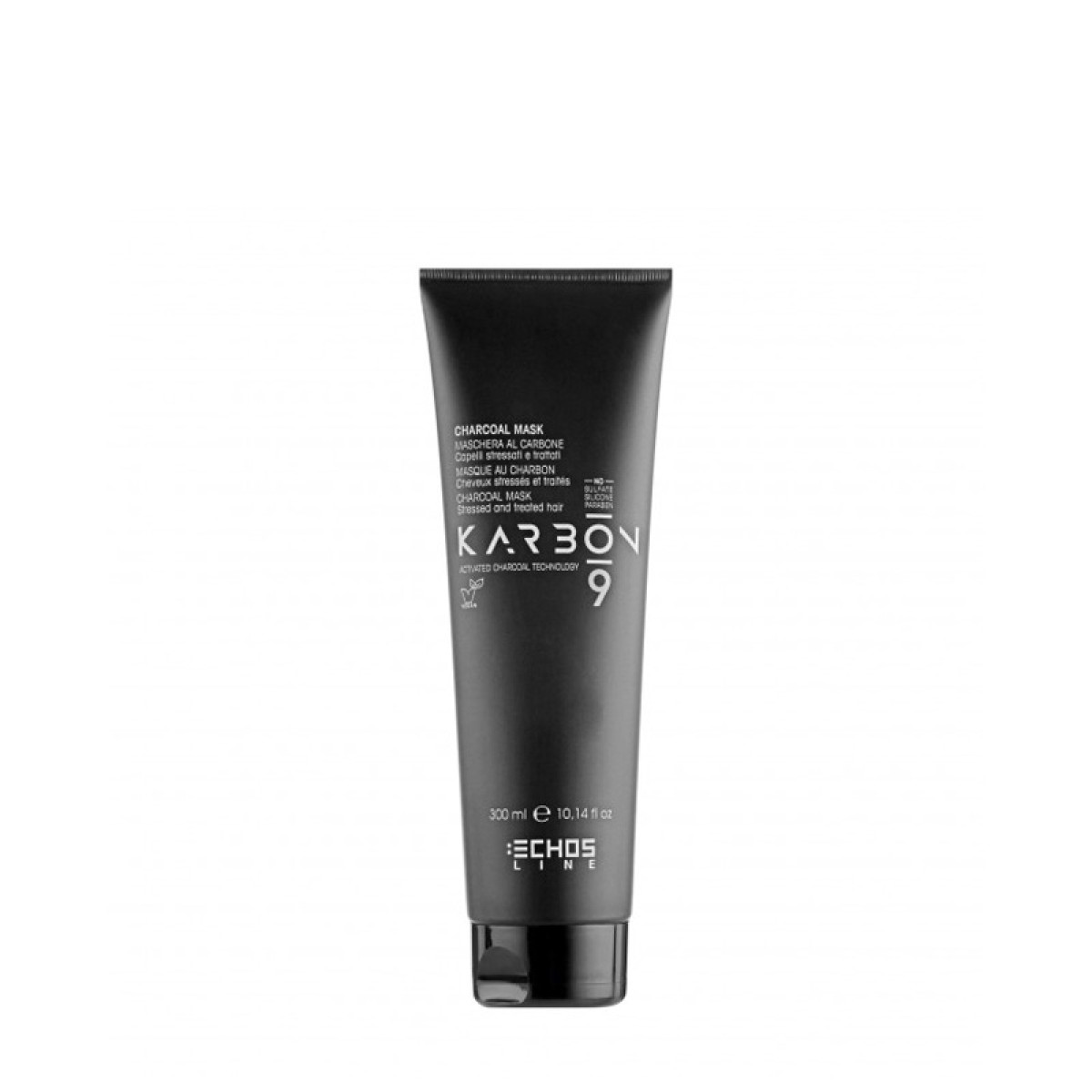 Подхранваща веган маска с органичен въглен ECHOSLINE KARBON 9 Mask 300ml