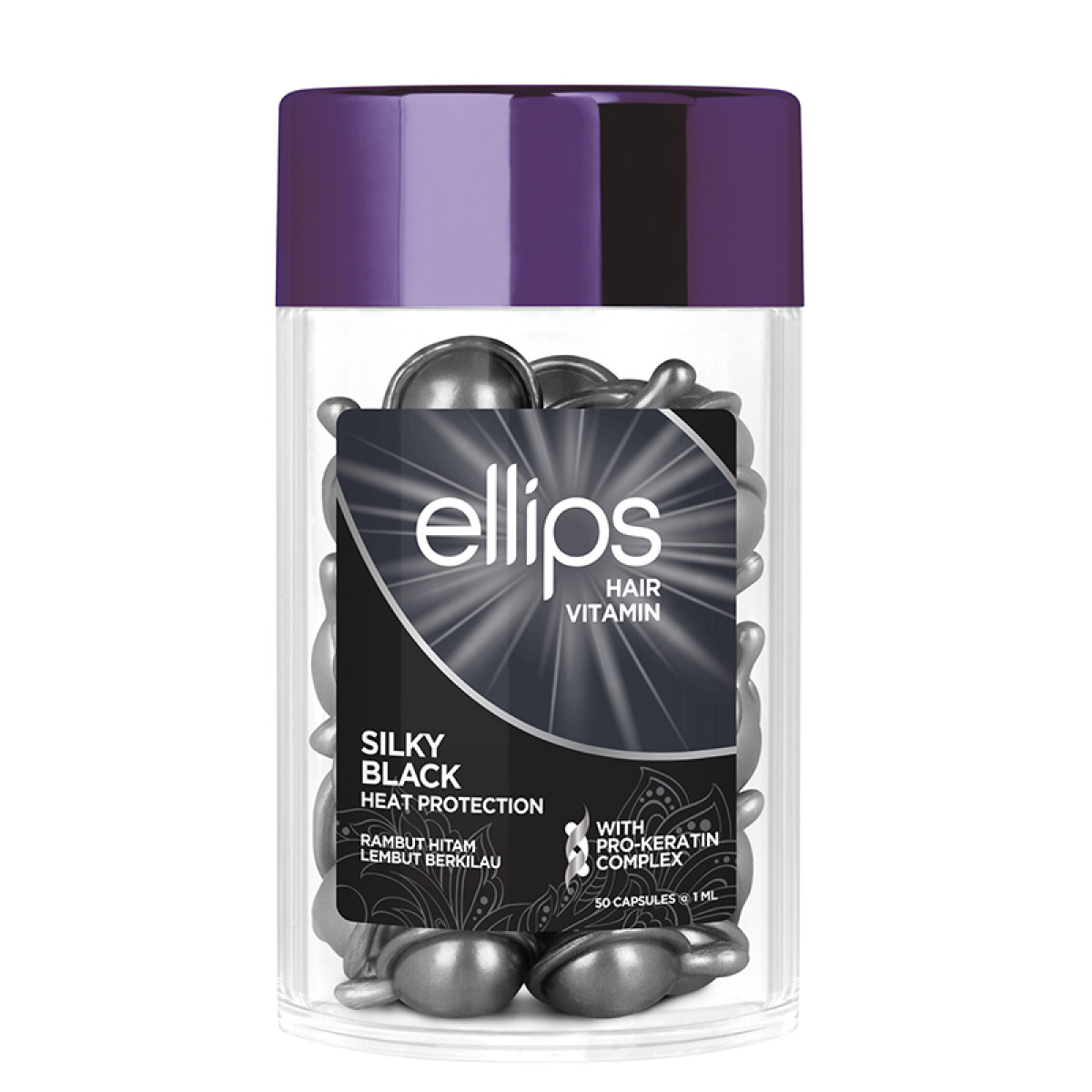 Витаминна терапия с кератин за блясък на черна коса Ellips Hair Repair Silky Black – 50бр. х 1мл. Витаминна терапия с кератин за блясък на черна коса Ellips Hair Repair Silky Black – 50бр. х 1мл.