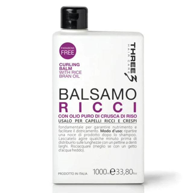 Балсам за къдрава коса с масло от оризови трици Faipa Three3 Curling Balm 1000ml
