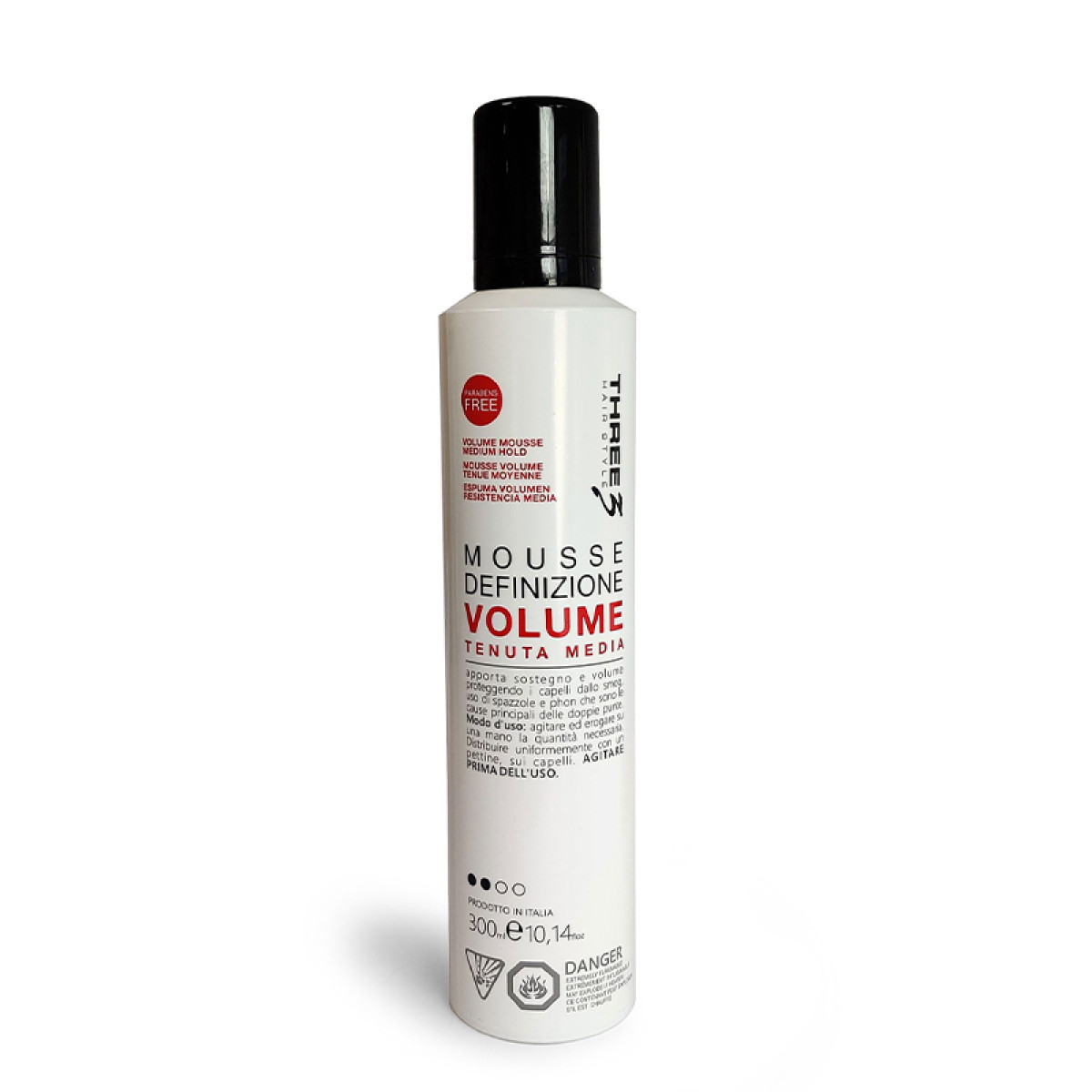 Пяна за обем със средна фиксация Faipa Three3 Volume Mousse 300ml