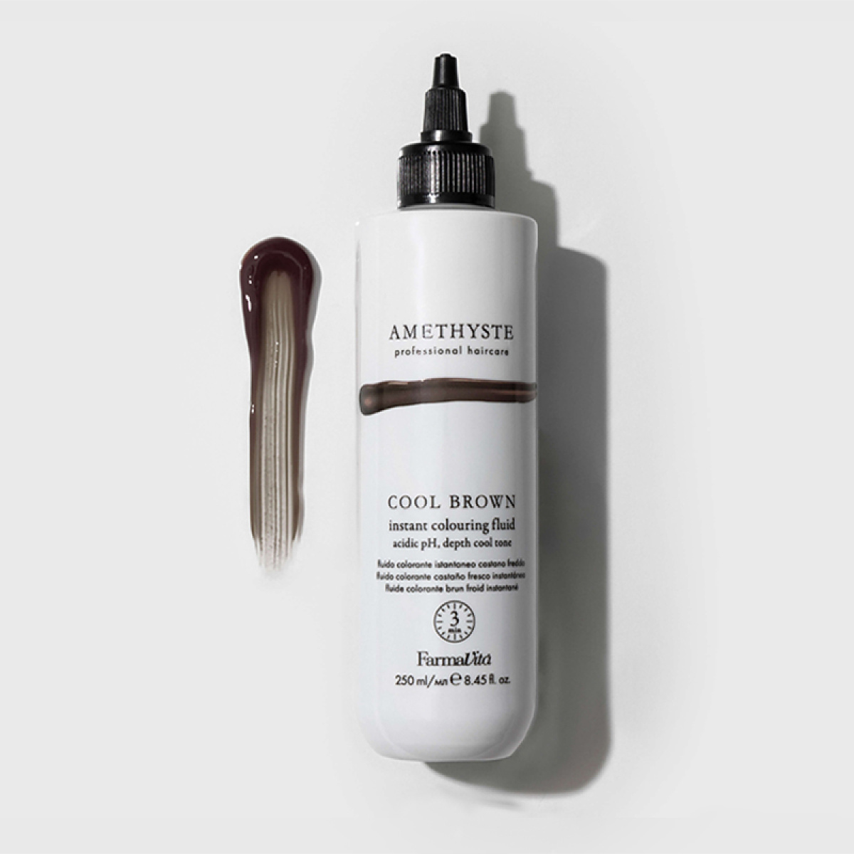 Оцветяващ флуид в студен кестеняв цвят Farmavita Amethyste Instant Color Fluid Cool Brown 250ml Оцветяващ флуид в студен кестеняв цвят Farmavita Amethyste Instant Color Fluid Cool Brown 250ml