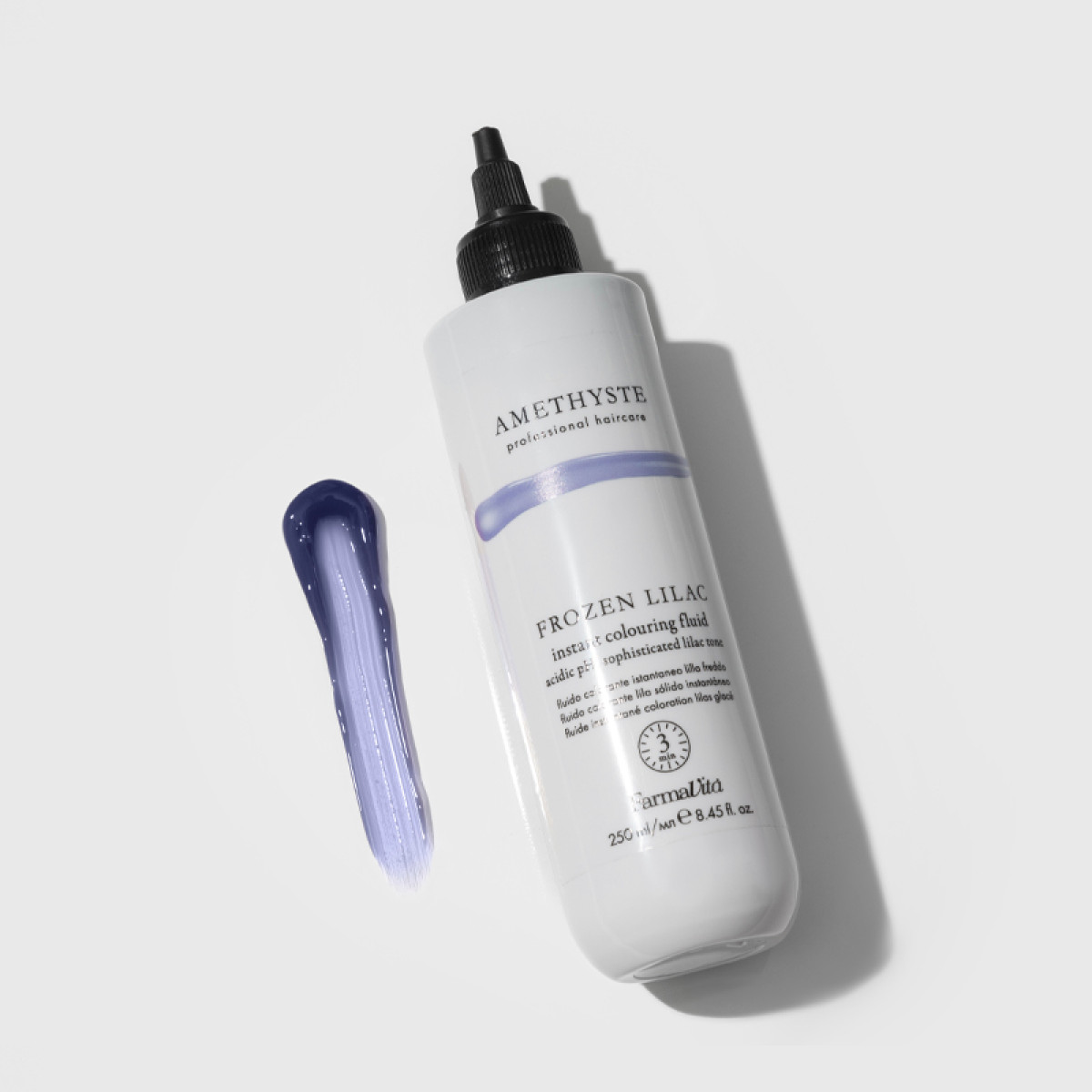 Оцветяващ флуид с ледено лилав оттенък Farmavita Amethyste Instant Color Fluid Lilac Frozen 250ml