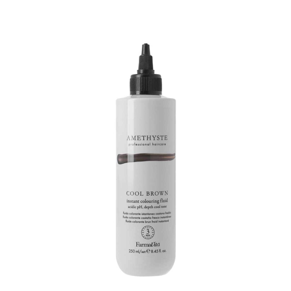 Оцветяващ флуид в студен кестеняв цвят Farmavita Amethyste Instant Color Fluid Cool Brown 250ml Оцветяващ флуид в студен кестеняв цвят Farmavita Amethyste Instant Color Fluid Cool Brown 250ml