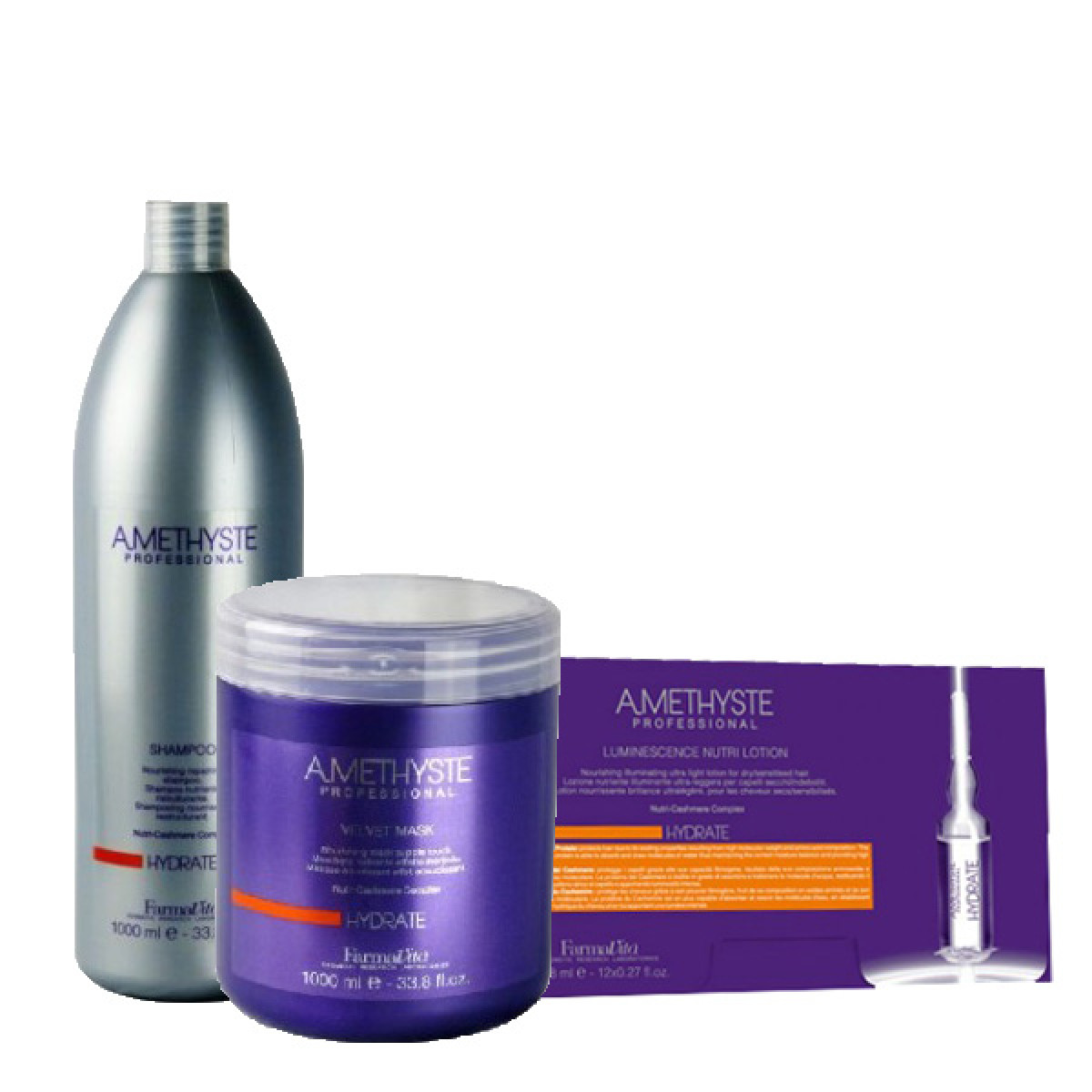 Хидратиращ комплект шампоан, маска и ампули FarmaVita Amethyste Hydrate Хидратиращ комплект шампоан, маска и ампули FarmaVita Amethyste Hydrate