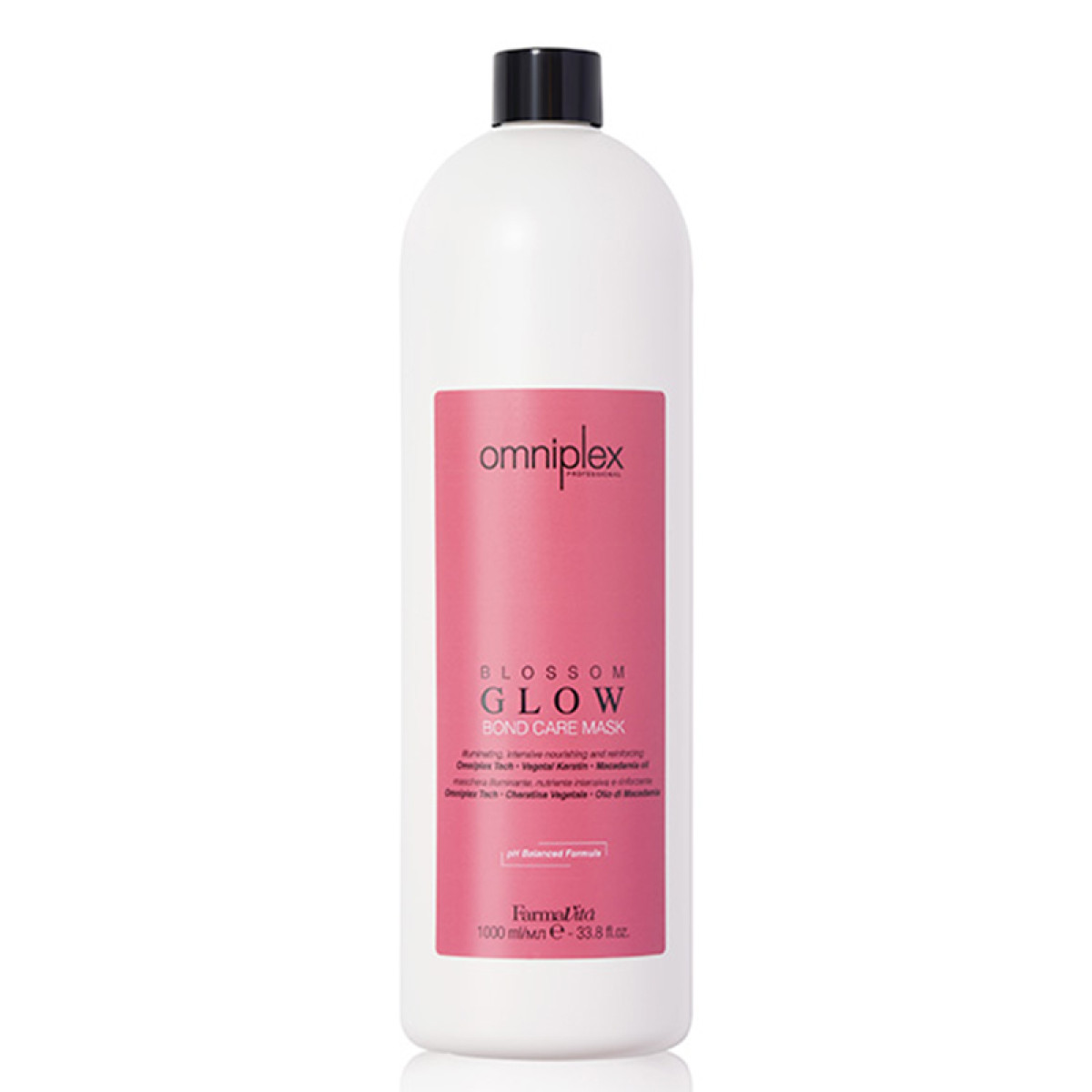 Възстановяваща маска с масло от макадамия и кератин Farmavita Omniplex Blossom Glow Bond Care Mask 1000ml