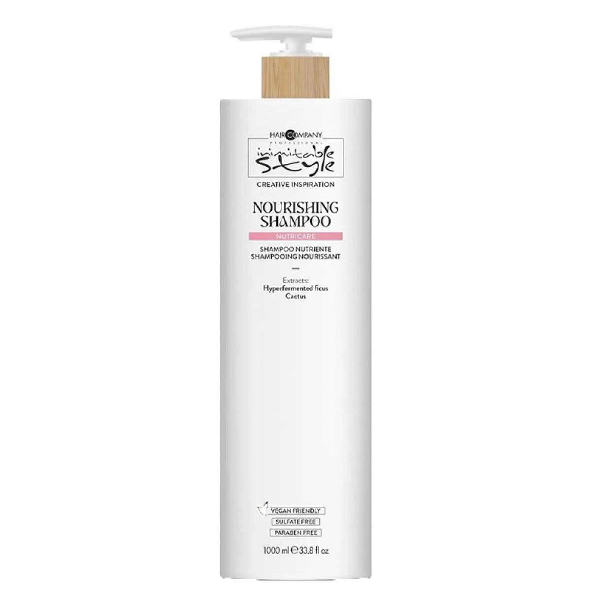 Подхранващ шампоан за всеки тип коса Hair Company Inimitable Style Nutricare Nourishing Shampoo 1000ml Подхранващ шампоан за всеки тип коса Hair Company Inimitable Style Nutricare Nourishing Shampoo 1000ml