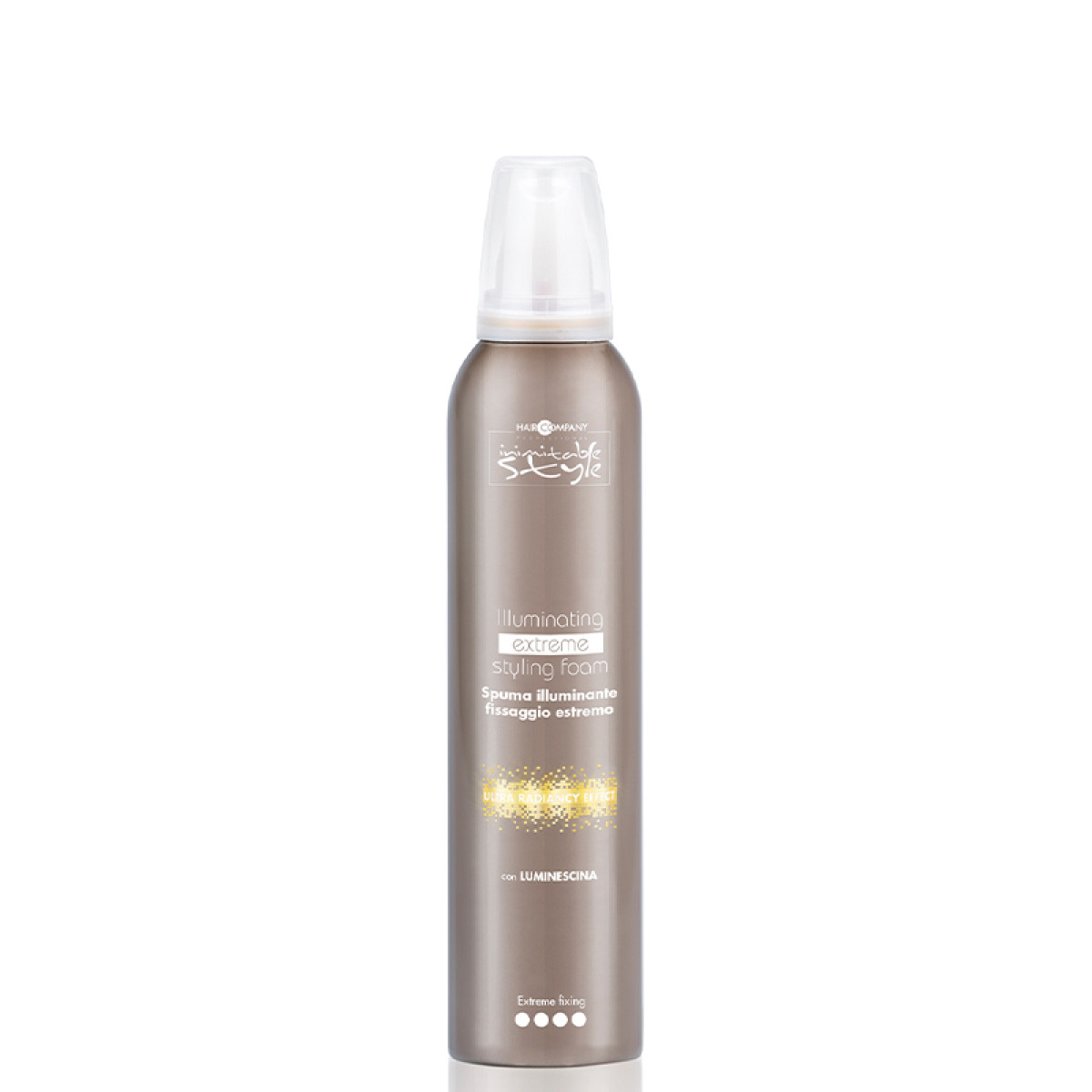 Пяна със силна фиксация и блясък HAIR COMPANY Inimitable Style Foam Extreme 250ml
