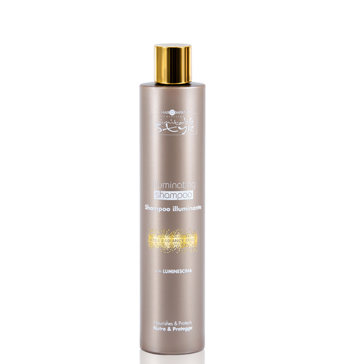 Подхранващ шампоан за блясък на всеки тип коса HAIR COMPANY Inimitable Care Illuminating Shampoo 250ml