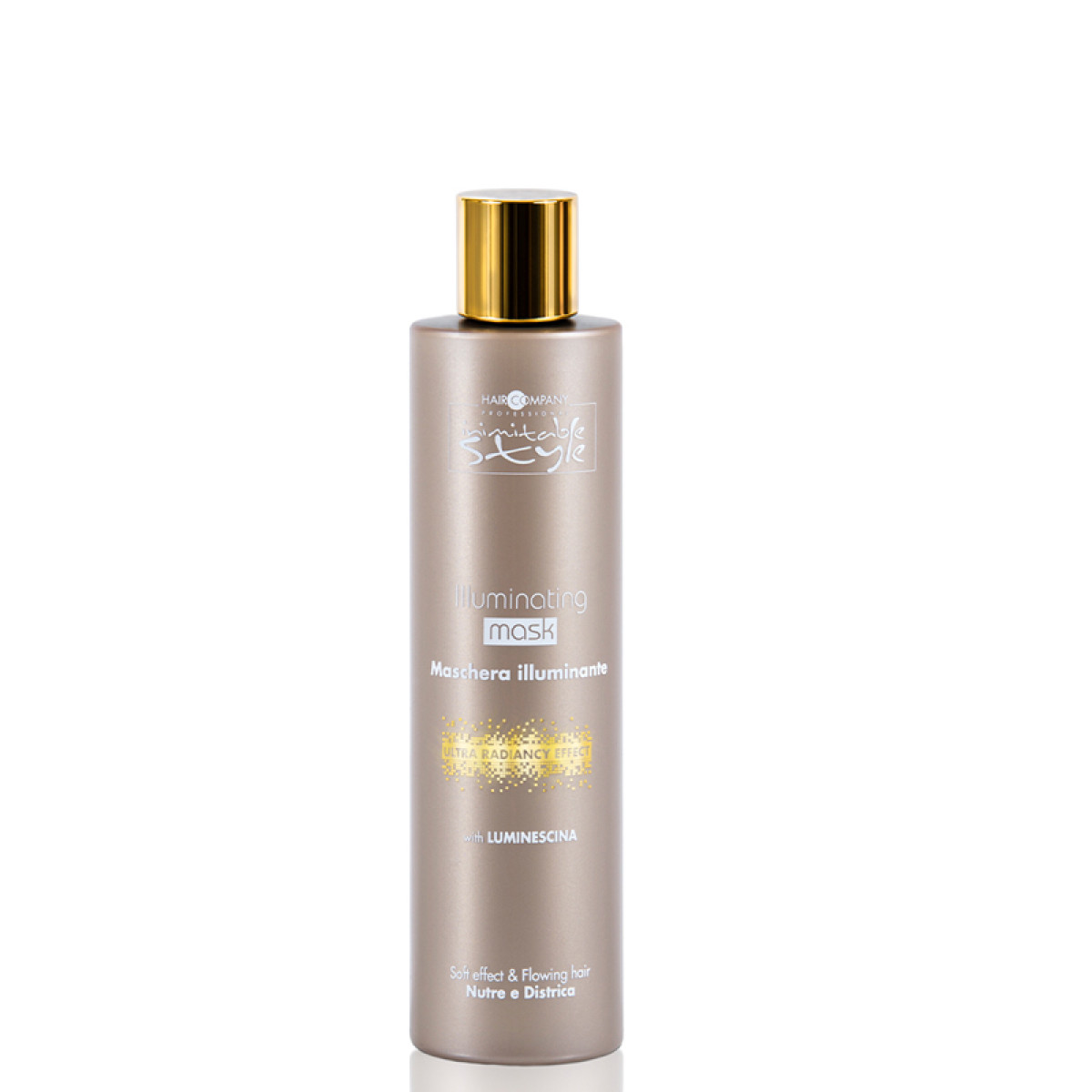 Подхранваща маска за блясък на всеки тип коса HAIR COMPANY Inimitable Care Illuminating Mask 200ml