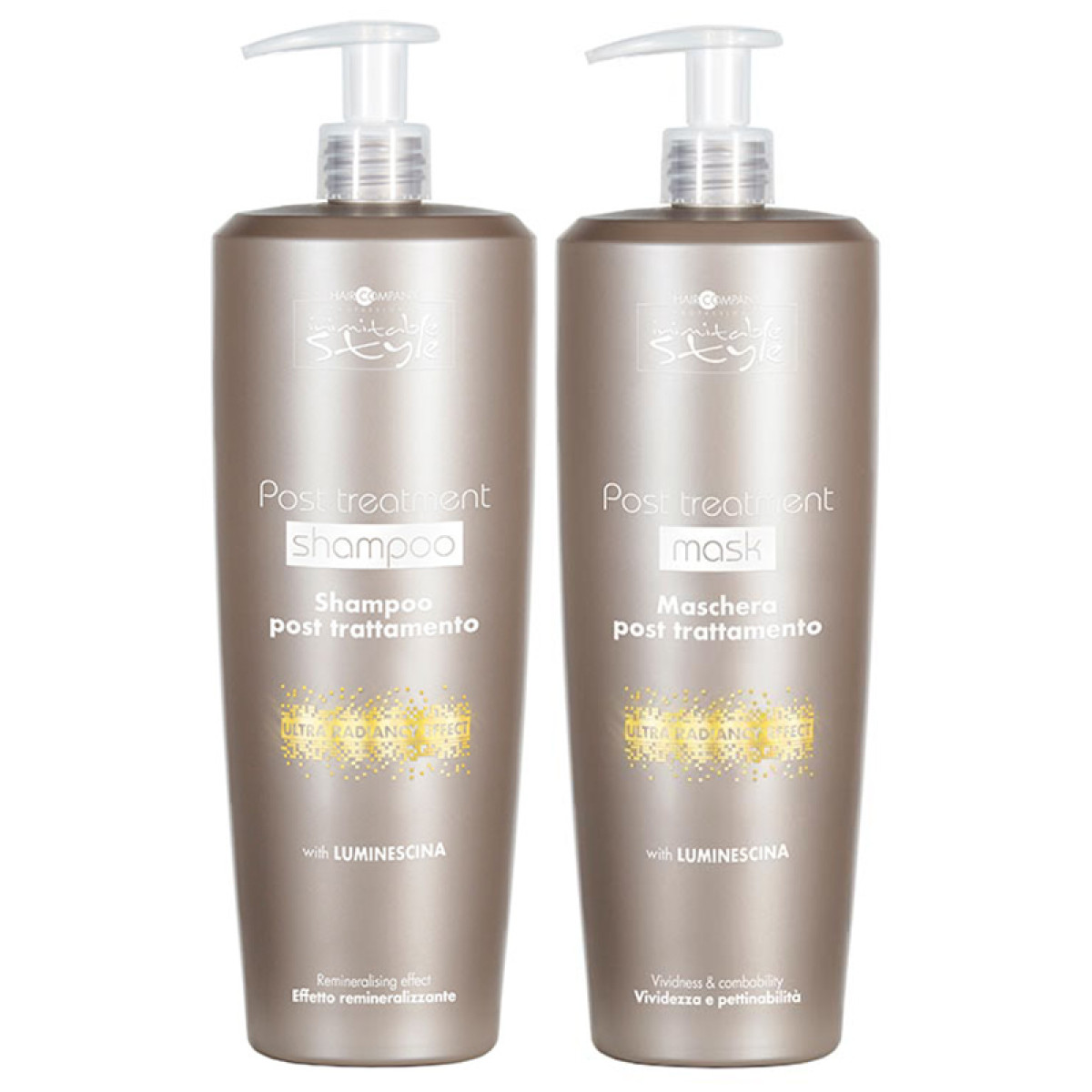 Комплект шампоан и маска за боядисана и третирана коса HAIR COMPANY Post-Treatment  2х1000ml 
