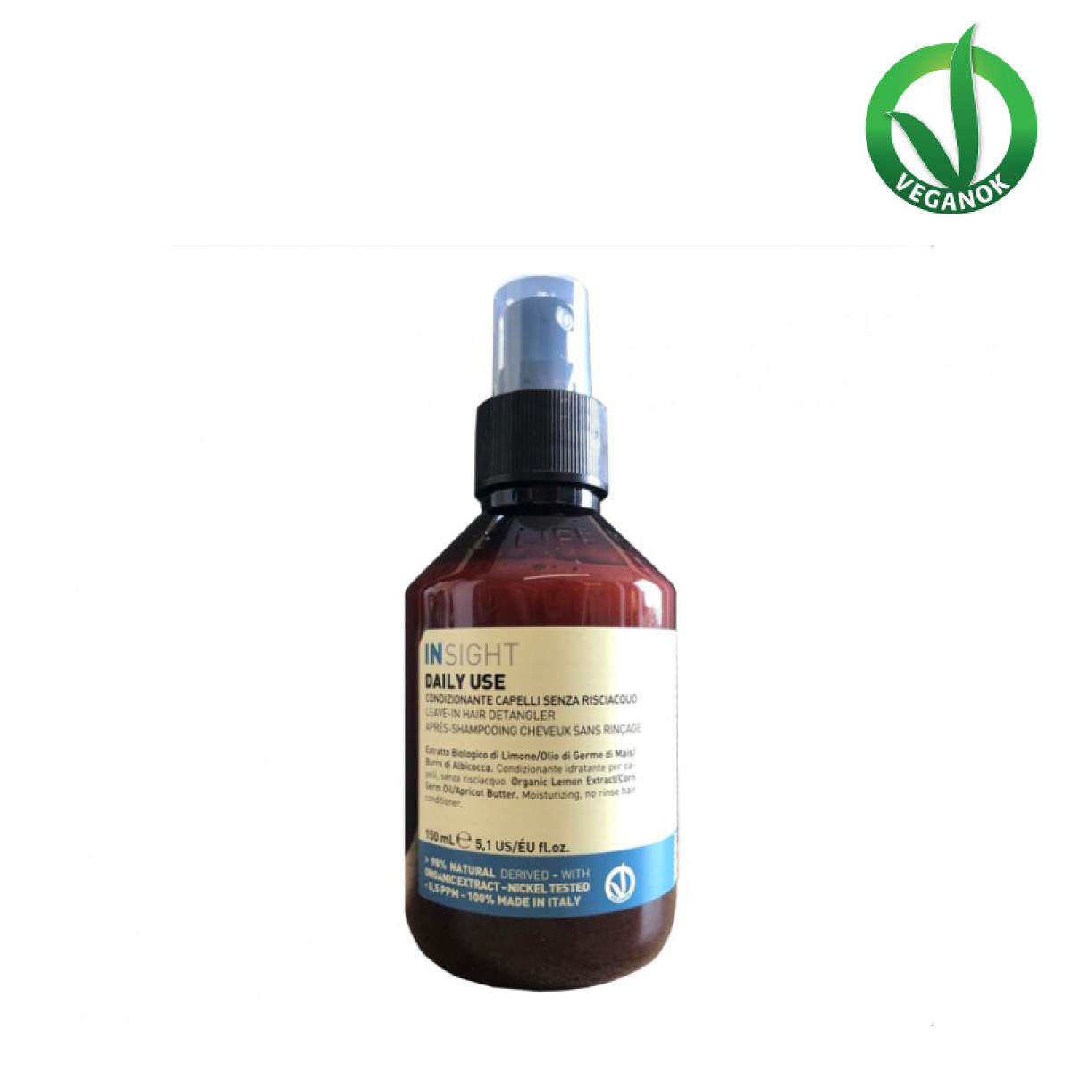 Хидратиращ спрей-балсам за всеки тип коса Insight Daily-Use Leave-In Hair Detangler 150ml