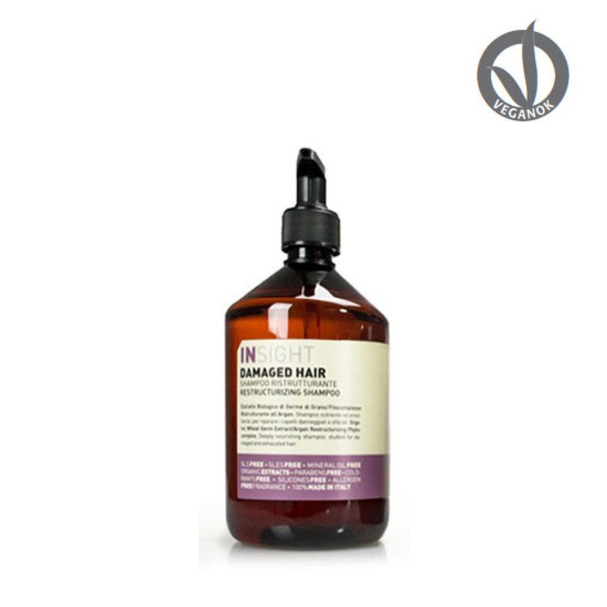 Възстановяващ шампоан за увредена коса Insight  Damaged Hair Restructurizing Shampoo 400 ml