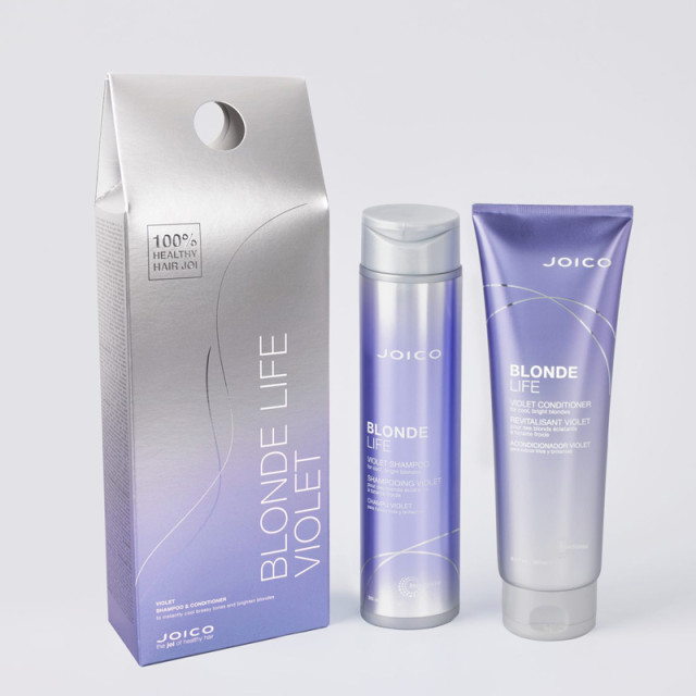 Лимитиран матиращ комплект шампоан и балсам за руса коса JOICO Blonde Life Violet Set Лимитиран матиращ комплект шампоан и балсам за руса коса JOICO Blonde Life Violet Set