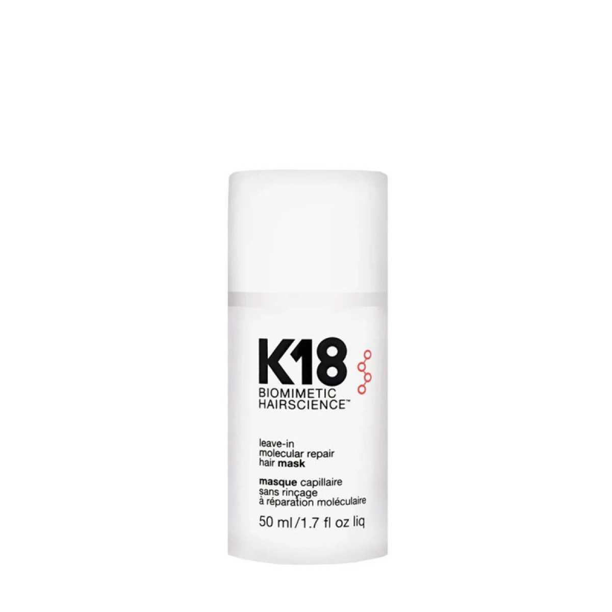 Интензивно-възстановяваща 4 минутна терапия K18 Leave-in Molecular Repair Hair Mask 50ml Интензивно-възстановяваща 4 минутна терапия K18 Leave-in Molecular Repair Hair Mask 50ml