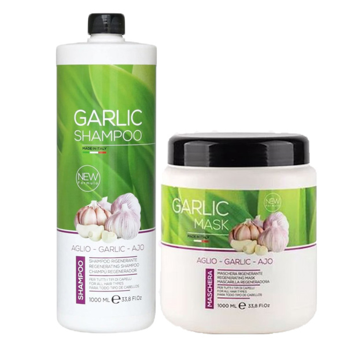 Регенериращ комплект шампоан и маска с чесън KAYPRO Garlic 2х1000ml