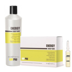 Комплект шампоан и ампули за енергизиране на тънка и слаба коса KAYPRO Energy 350/12x10ml