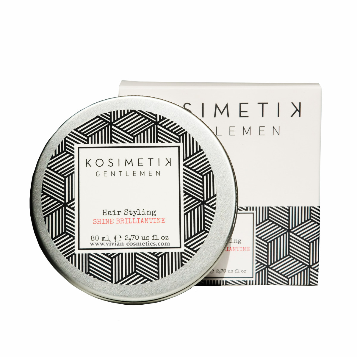 Брилянтин за коса с мокър и блестящ ефект Kosimetik Gentlemen Shine Brilliantine 80ml