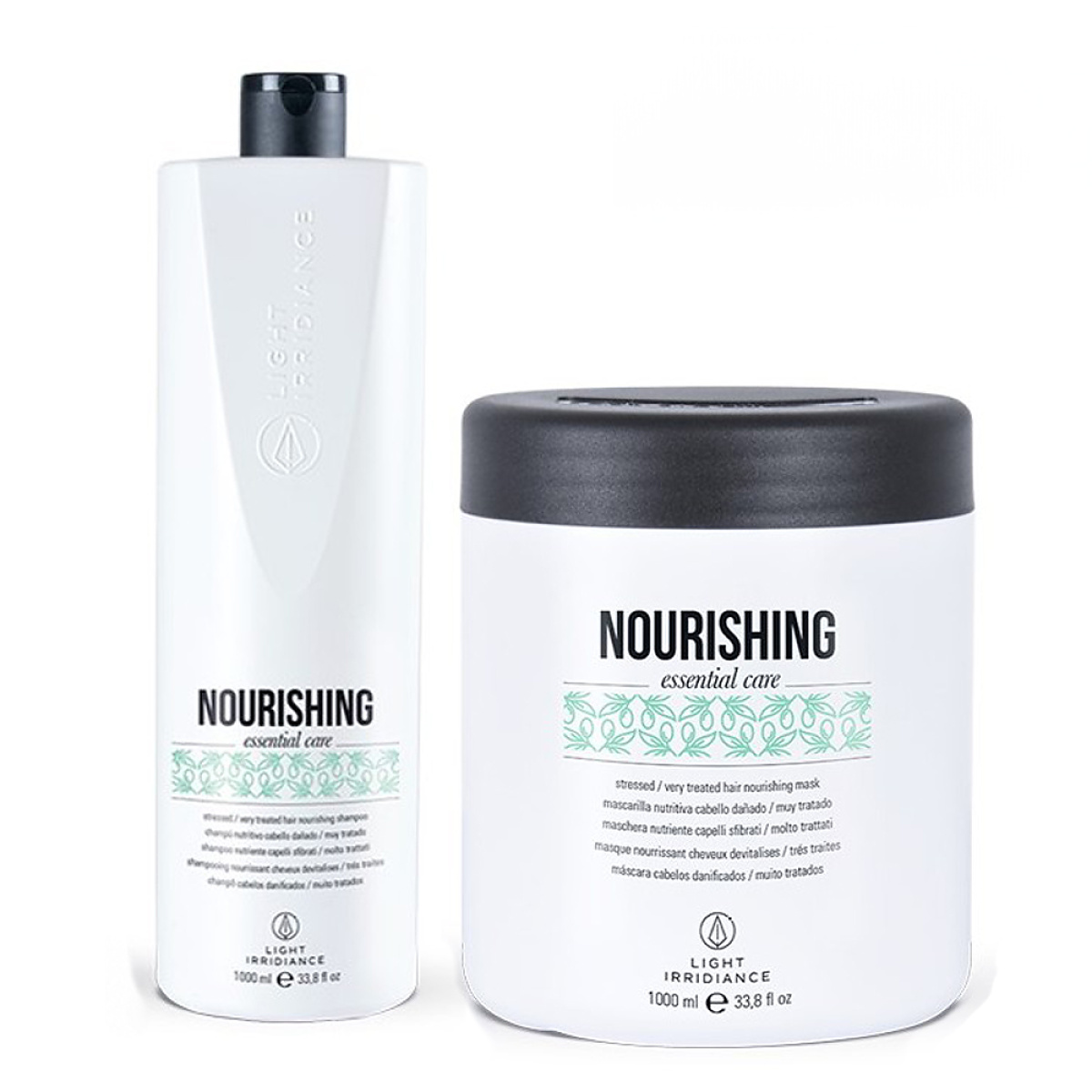 Подхранващ комплект шампоан и маска Light Irridiance Nourishing 2х1000ml