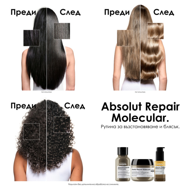 Двуфазно олио за блясък Loreal Absolut Repair Molecular Oil 30ml