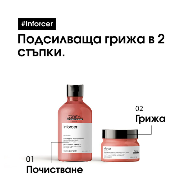 Подсилващ шампоан против накъсване Loreal Professionnel Inforcer Shampoo 300ml