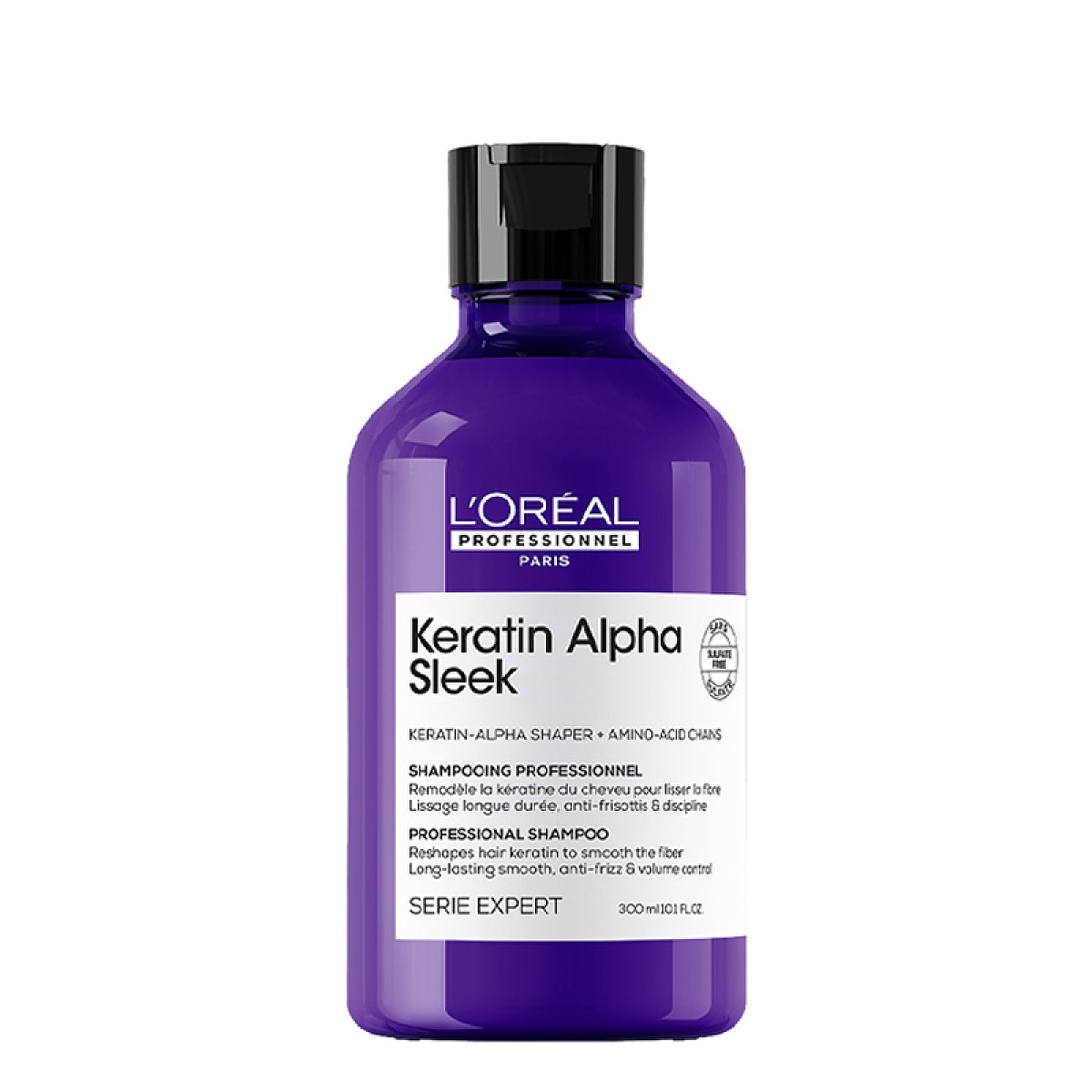 Шампоан за интензивно изглаждане и контрол на косата Loreal Professionnel Keratin Alpha Sleek Shampoo 300ml