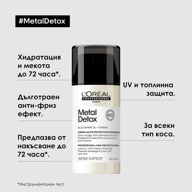 Термозащитен крем Loreal Professionnel Metal Detox High Protection Cream 100ml