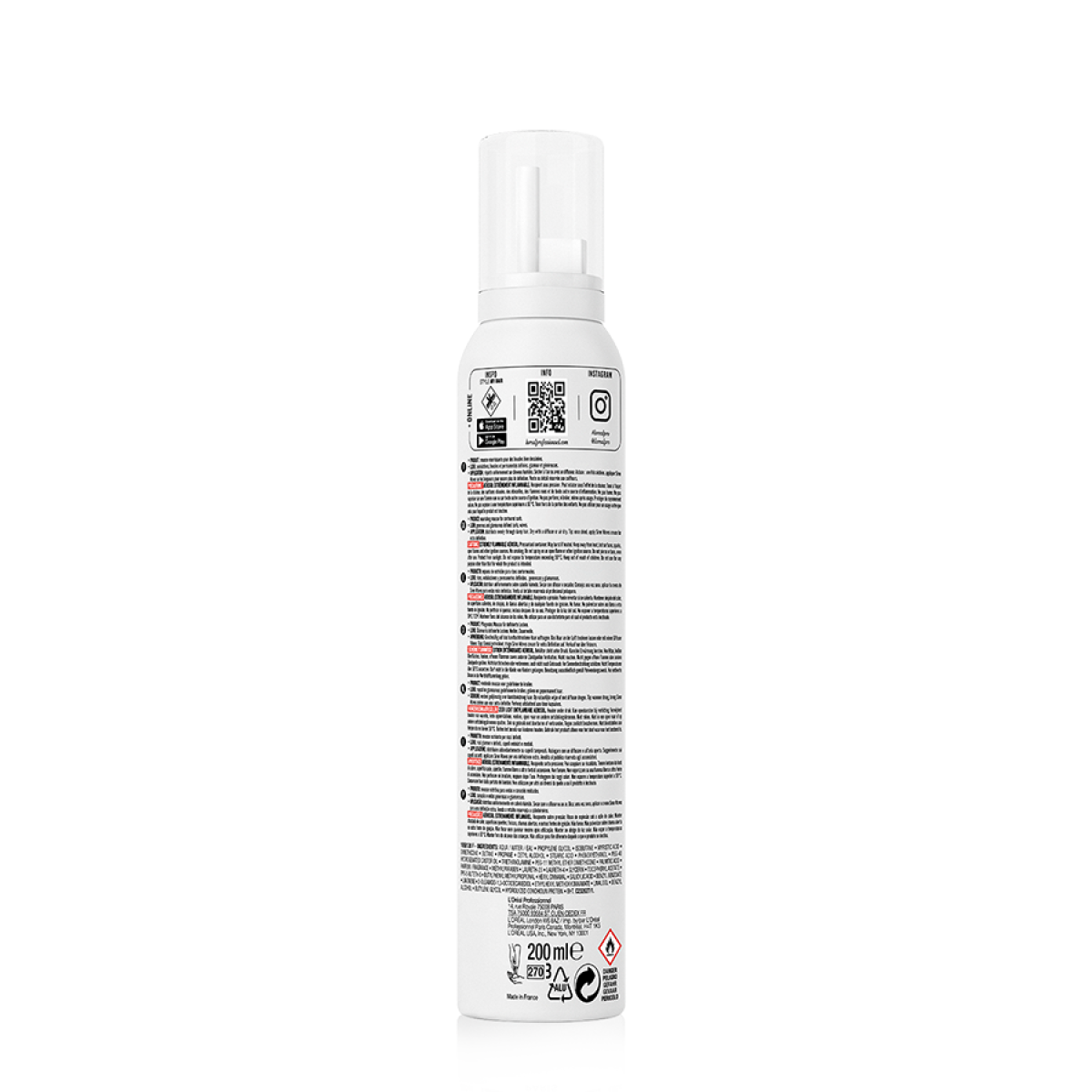 Подхранваща мус-пяна за къдрици Loreal Professionnel Tecni Art Spiral Queen Mousse 200ml