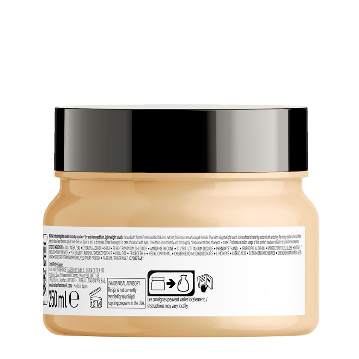 Златна възстановяваща маска за много изтощена коса Loreal Professionnel Absolut Repair Gold Mask 250ml