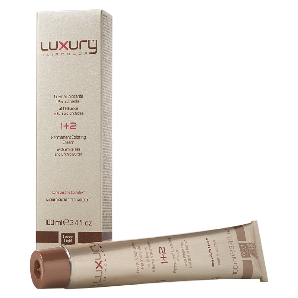 Трайна боя за коса с масло от орхидея и бял чай Luxury Permanent Coloring Cream 100ml